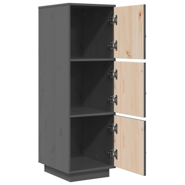 vidaXL Högskåp grå 34x40x108,5 cm massiv furu Grå