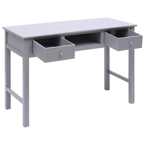 vidaXL Skrivbord grå 110x45x76 cm trä grå