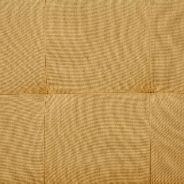 vidaXL Bäddsoffa med två kuddar gul polyester Gul
