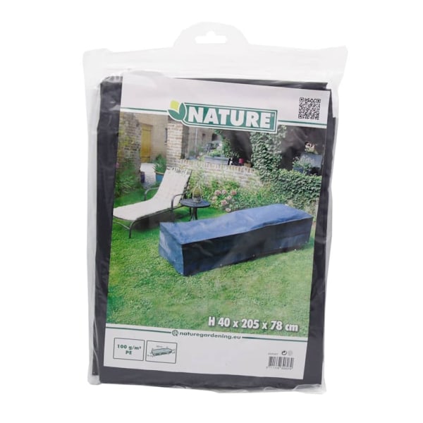 Nature Överdrag till solvilstol PE 205x78x40 cm 6030607 grå
