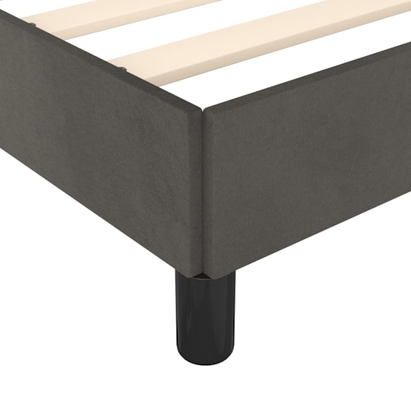 vidaXL Sängram mörkgrå 200x200 cm sammet Grå