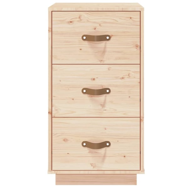 vidaXL Sängbord 40x40x75 cm massiv furu Brun