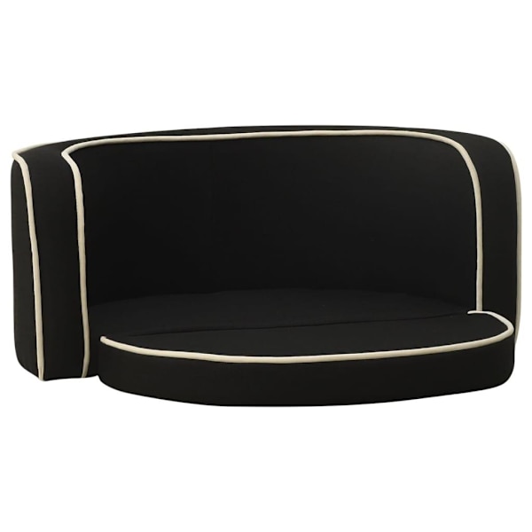 vidaXL Hundsoffa vikbar svart 76x71x30 cm linne tvättbar dyna Svart