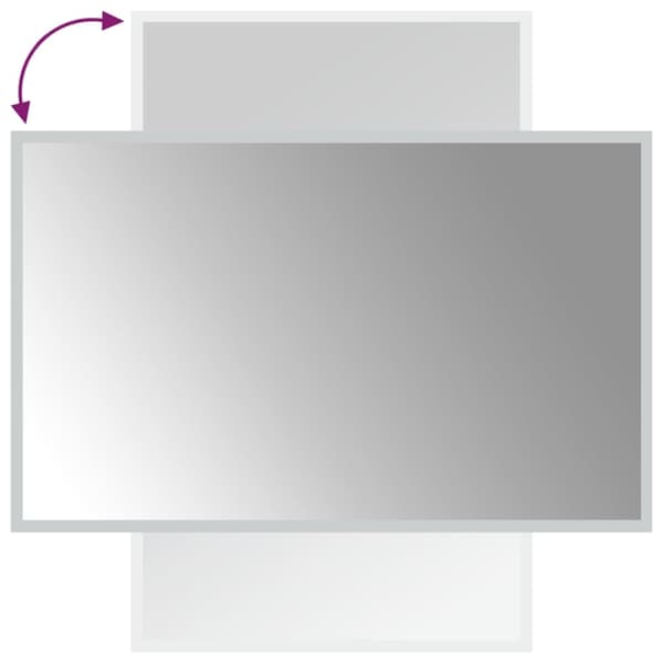 vidaXL Badrumsspegel LED 50x80 cm Transparent
