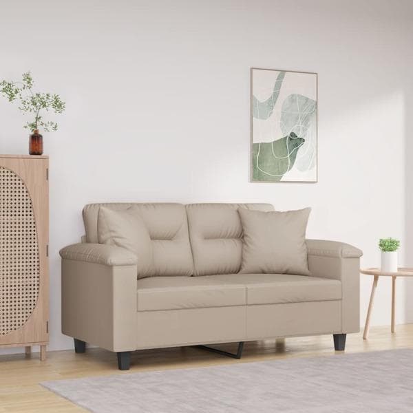 vidaXL Prydnadskuddar 2 st gräddvit 40x40 cm mikrofibertyg Kräm