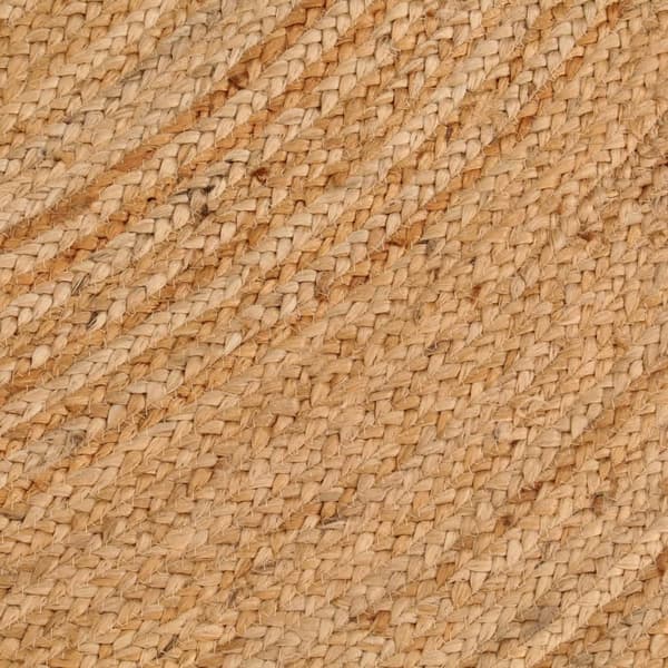 vidaXL Jutematta flätad rund 240 cm Beige