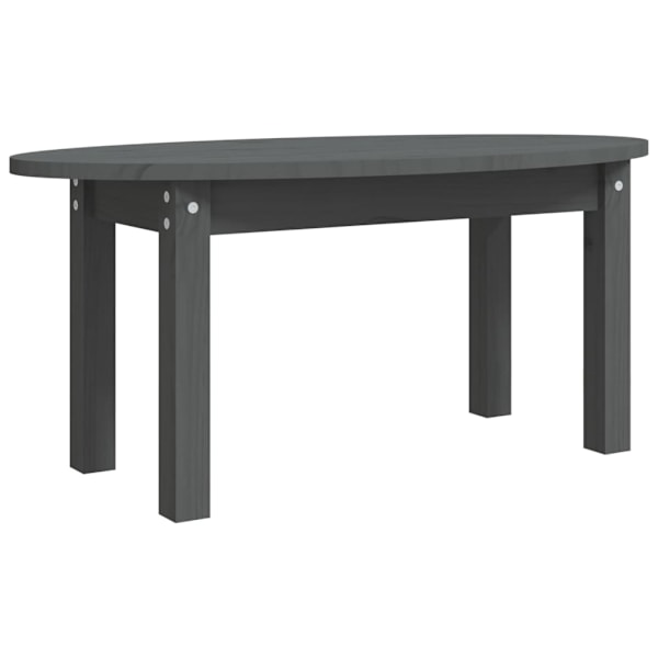 vidaXL Soffbord grå 80x40x35 cm massiv furu Grå