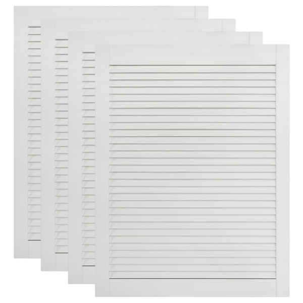 vidaXL Skåpluckor lamelldesign 4 st vit 69x49,4 cm massiv furu Vit