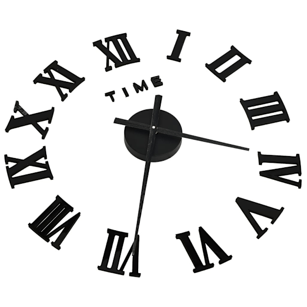 vidaXL Väggklocka 3D modern design svart 100 cm XXL Svart
