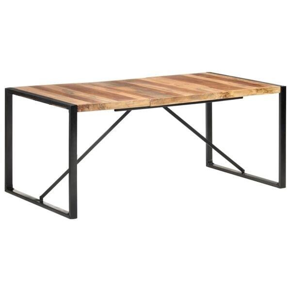 vidaXL Matbord 180x90x75 cm massivt trä Brun