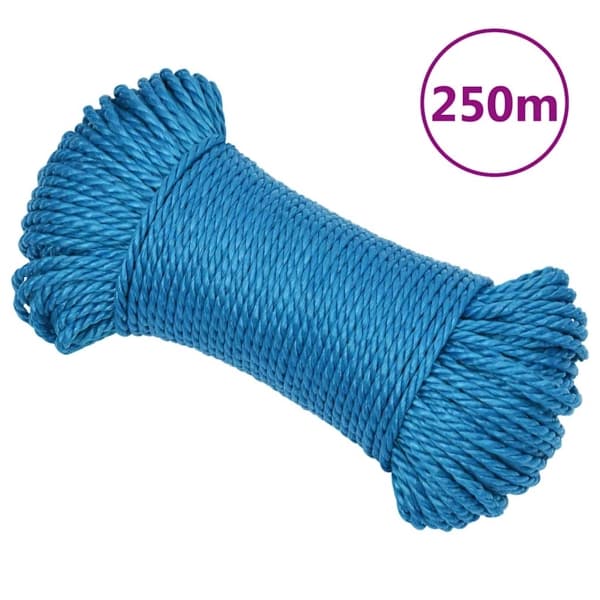 vidaXL Rep blå 8 mm 250 m polypropylen Blå