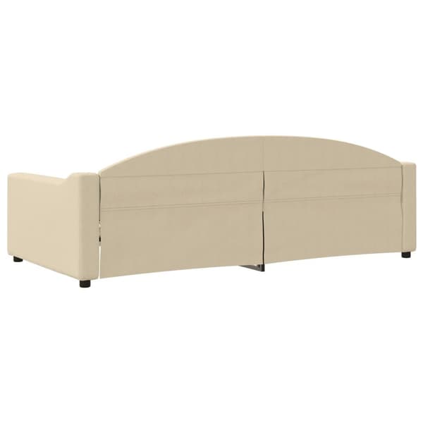 vidaXL Dagbädd gräddvit 100x200 cm tyg Kräm