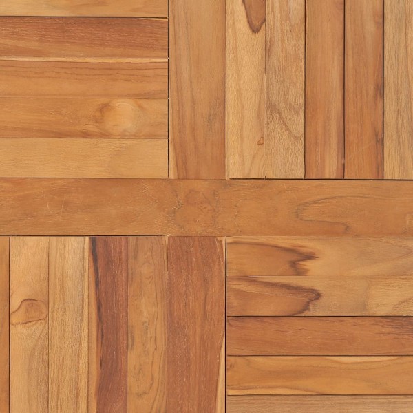 vidaXL Bordsskiva massiv teak fyrkantig 80x80x2,5 cm Brun
