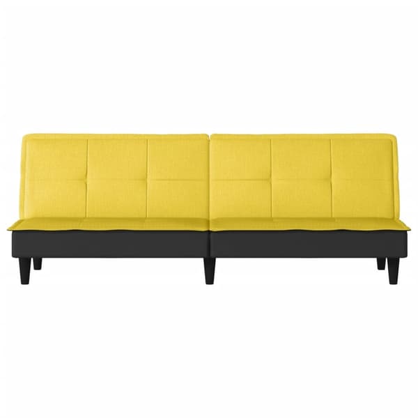 vidaXL Bäddsoffa ljusgul tyg Gul