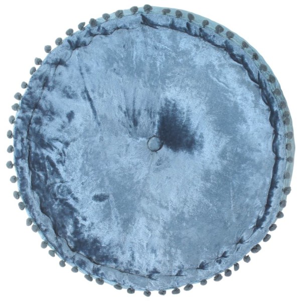 vidaXL Rund sammetspuff 40x20 cm blå Blå