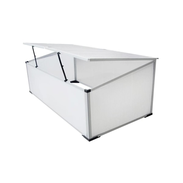 vidaXL Drivbänk med 2 lock utan golv Transparent