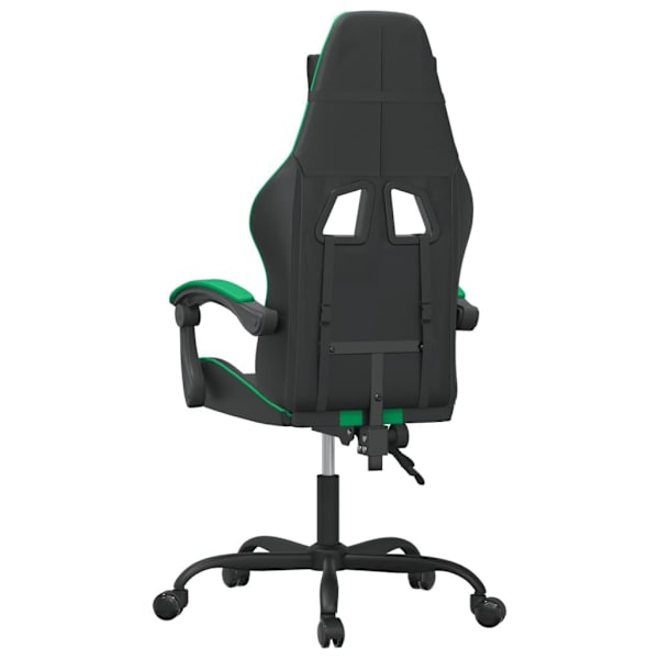 vidaXL Snurrbar gamingstol svart och grön konstläder Grön