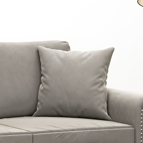 vidaXL Prydnadskuddar 2 st ljusgrå 40x40 cm sammet Grå