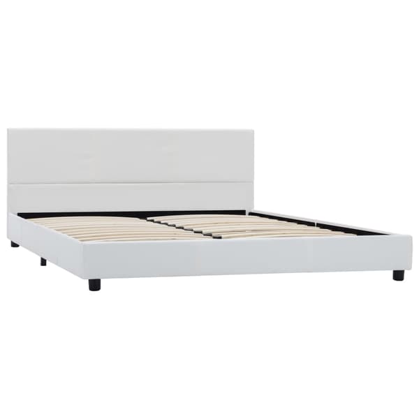 vidaXL Sängram vit konstläder 160x200 cm Vit