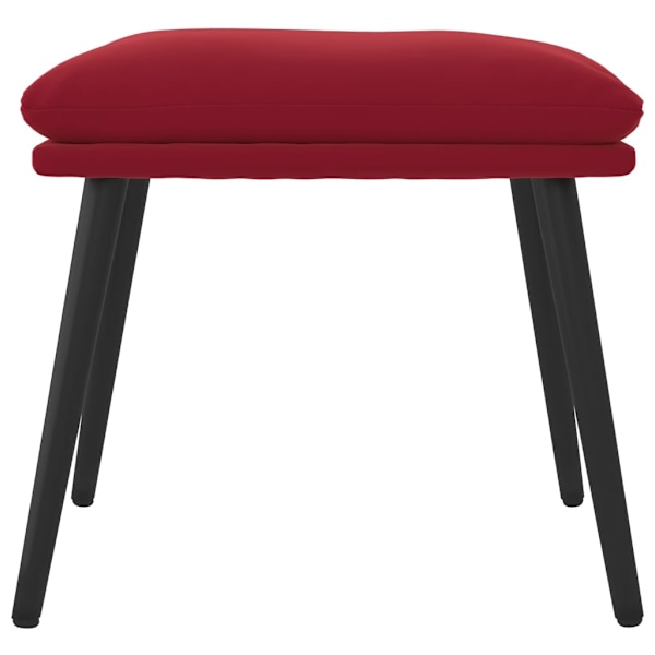 vidaXL Fotpall vinröd 45x29,5x35 cm sammet Röd