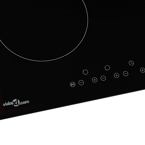 vidaXL Keramikhäll med 4 plattor touchkontroll 6000 W Svart