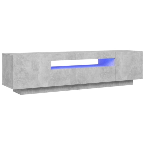 vidaXL TV-bänk med LED-belysning betonggrå 160x35x40 cm grå