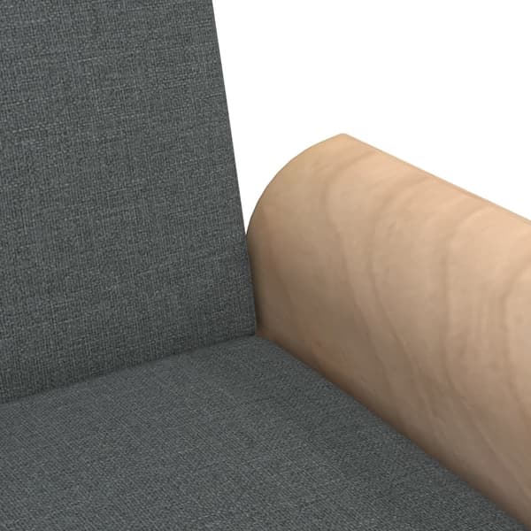 vidaXL Bäddsoffa 2-sits med kuddar och fotpall mörkgrå sammet Grå