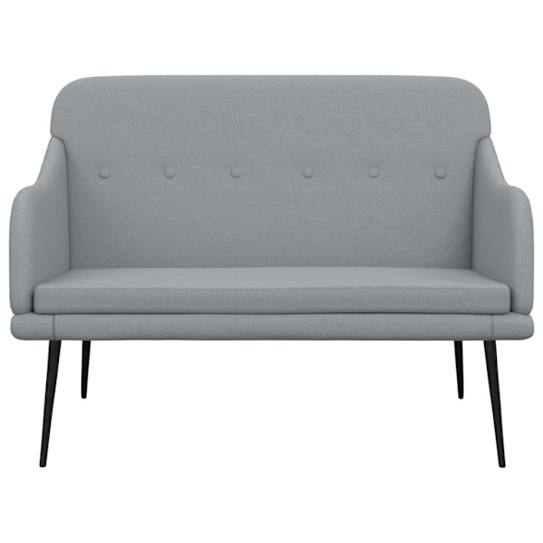 vidaXL Bänk ljusgrå 110x76x80 cm tyg Grå