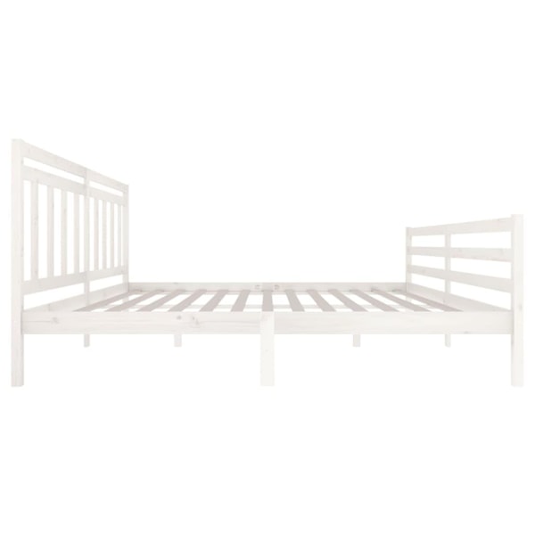 vidaXL Sängram vit massivt trä 200x200 cm Vit