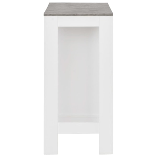 vidaXL Barbord med hylla vit 110x50x103 cm Vit