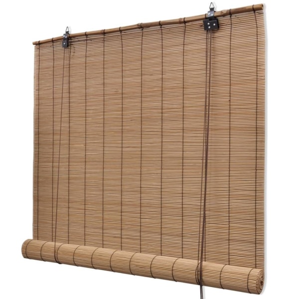 vidaXL Rullgardin bambu 2 st 120 x 220 cm brun Brun