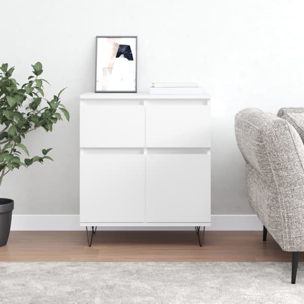 vidaXL Byrå vit 60x35x70 cm konstruerat trä Vit