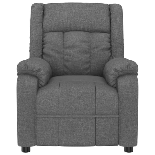 vidaXL Reclinerfåtölj mörkgrå tyg Grå
