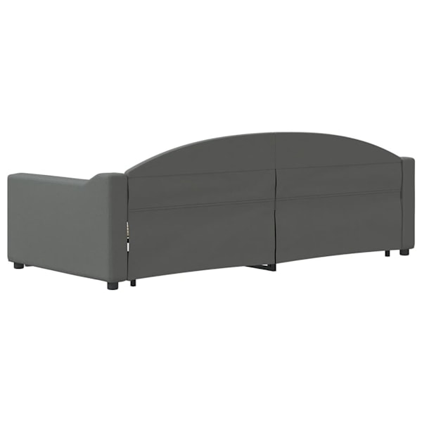 vidaXL Dagbädd utdragbar mörkgrå 90x200 cm tyg Grå
