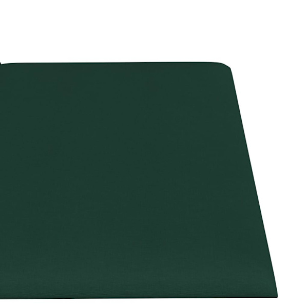 vidaXL Väggpaneler 12 st mörkgrön 30x15 cm tyg 0,54 m² Grön