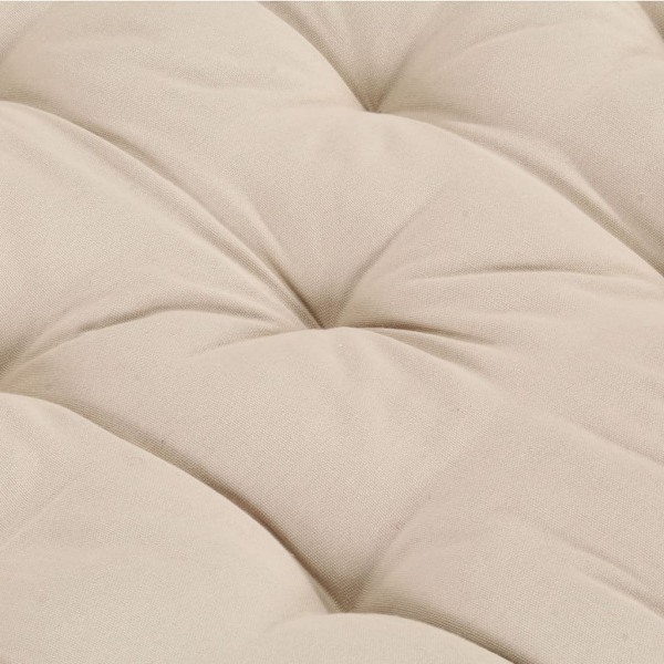vidaXL Dyna till pallsoffa bomull 120x80x10 cm beige Beige