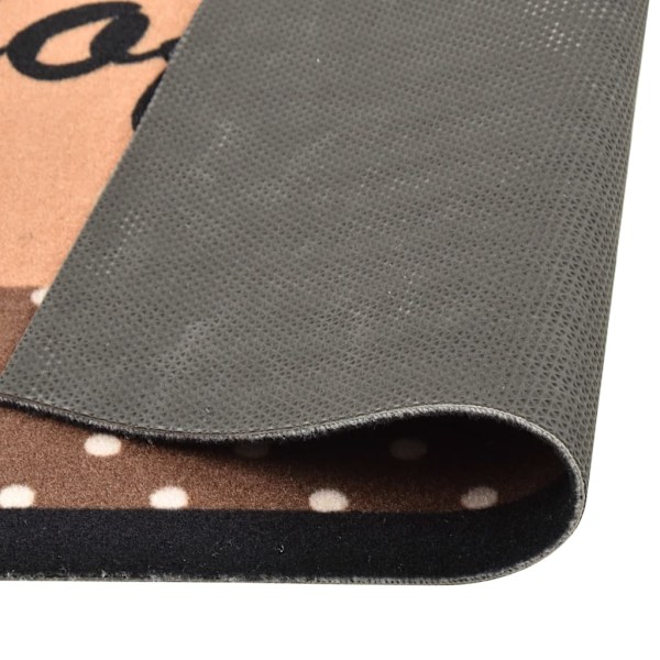 vidaXL Köksmatta maskintvättbar kaffe brun 60x180 cm multifärg