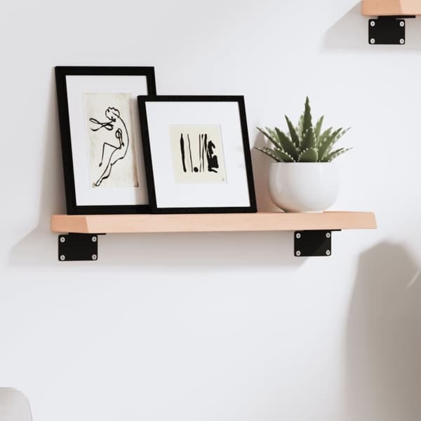 vidaXL Hyllplan 40x10x2 cm obehandlad massiv ek Brun