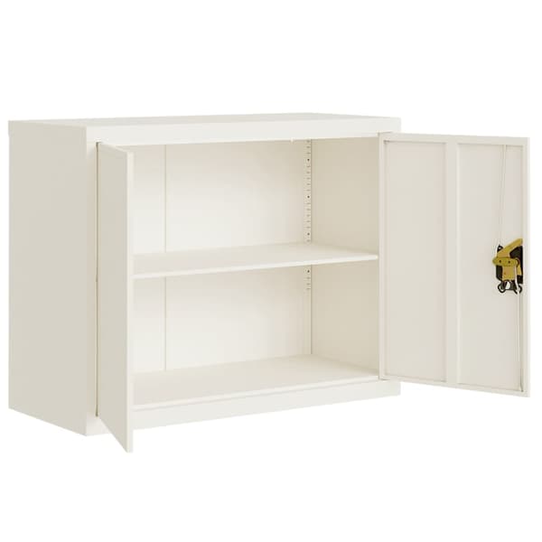 vidaXL Dokumentskåp vit 90x40x70 cm stål Vit