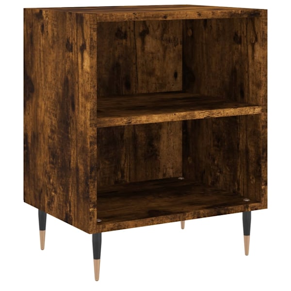 vidaXL Sängbord 2 st rökfärgad ek 40x30x50 cm konstruerat trä Brun