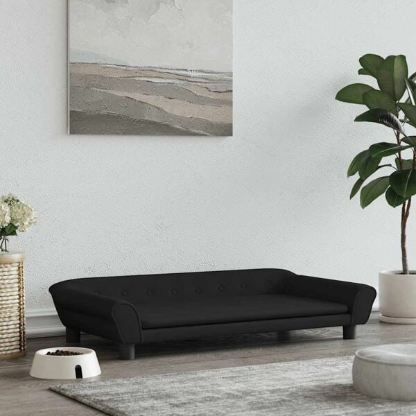 vidaXL Hundbädd svart 100x50x21 cm sammet Svart
