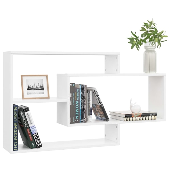 vidaXL Vägghyllor vit 104x20x58,5 cm konstruerat trä Vit