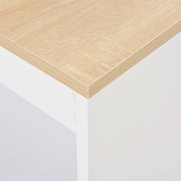 vidaXL Barbord med hylla vit 110x50x103 cm Vit