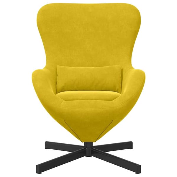 vidaXL Äggfåtölj Gul 63 x 73 x 90 cm Sammet Gul