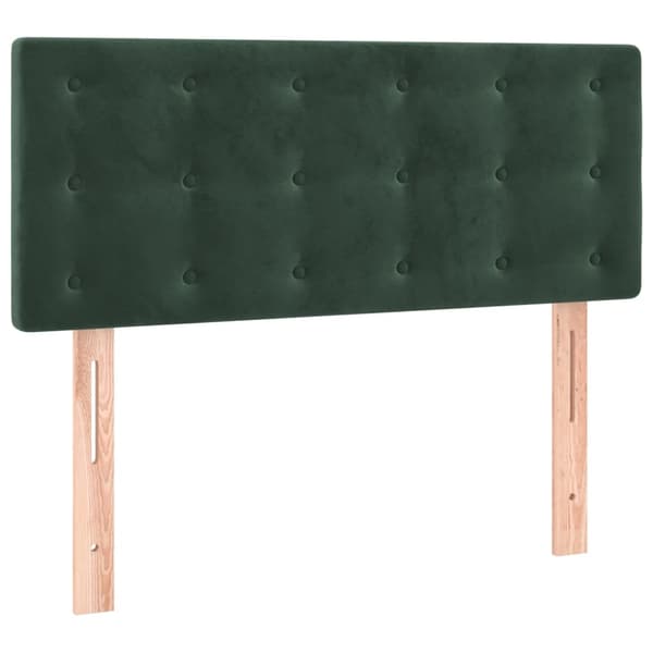vidaXL Ramsäng med madrass mörkgrön 80x200 cm sammet Grön