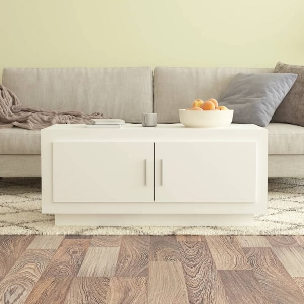 vidaXL Soffbord vit 102x50x45 cm konstruerat trä Vit