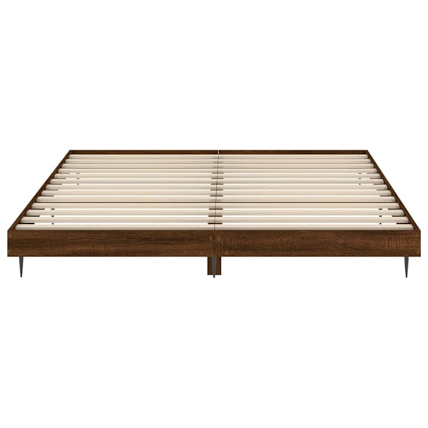 vidaXL Sängram utan madrass brun ek 120x200 cm konstruerad trä Brun