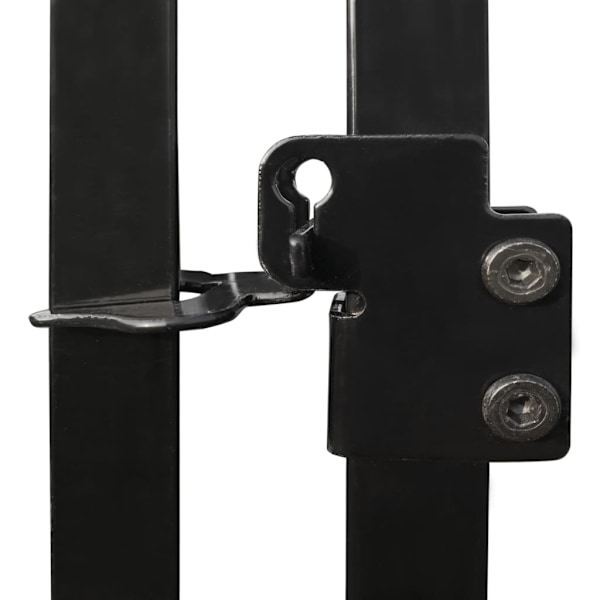 vidaXL Hundgård för utomhusbruk med tak 450x150x210 cm Svart