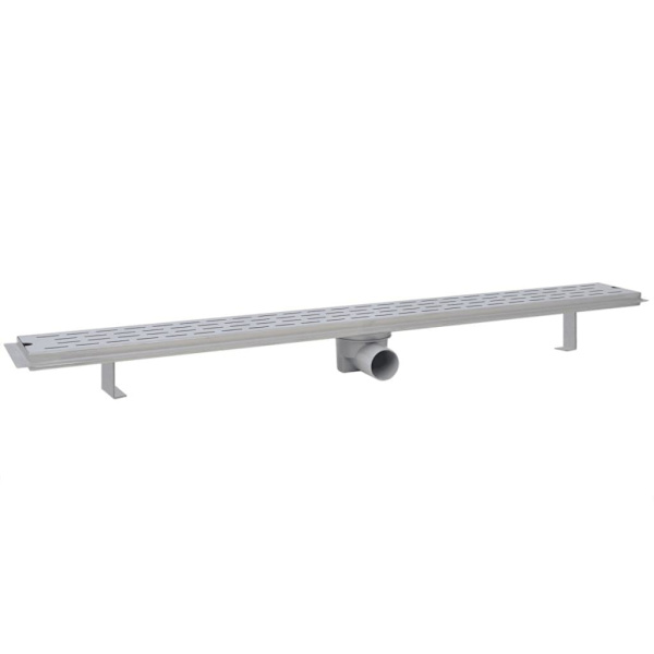 vidaXL Avlång golvbrunn 2 st rak rostfritt stål 1030x140 mm