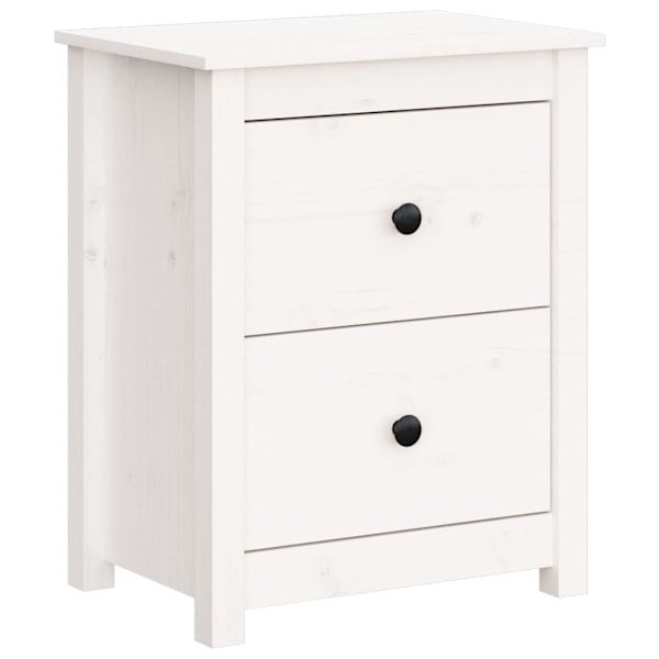 vidaXL Sängbord 2 st vit 50x35x61,5 cm massiv furu Vit